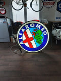 1991 Alfa Romeo official dealer double side illuminated Large sign