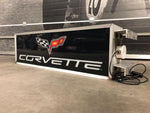 1980s Corvette official dealership double side illuminated sign