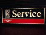 1980s Rolls Royce / Bentley dealership service illuminated sign