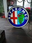 1991 Alfa Romeo official dealer double side illuminated Large sign