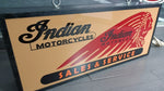 1990s Indian Motorcycle dealership illuminated dual side sign