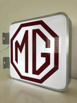 MG Dealership Garage Workshop Classic Car Illuminated Advertising Sign