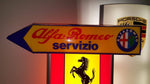 1980s Alfa Romeo official dealer "Servizio" sign