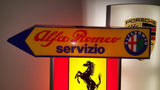 1980s Alfa Romeo official dealer "Servizio" sign