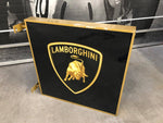 1990s Lamborghini official dealership double side illuminated sign