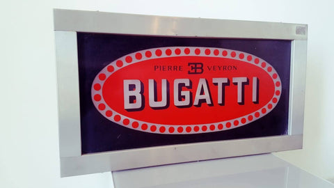 1980s Bugatti illuminated sign