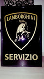 1990s Lamborghini Servizio official dealership illuminated sign