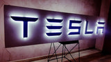 2010s Tesla official dealer XXL double side sign