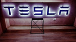 2010s Tesla official dealer XXL double side sign