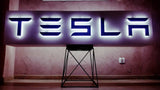 2010s Tesla official dealer XXL double side sign