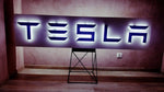 2010s Tesla official dealer XXL double side sign