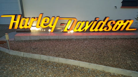 2000s Harley Davidson official dealership illuminated sign