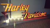 2000s Harley Davidson official dealership illuminated sign