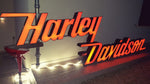 2000s Harley Davidson official dealership illuminated sign