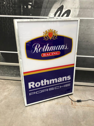 1980s Porsche official dealership Rothmans Racing illuminated sign