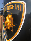 2000's Lamborghini official dealer illuminated double Tower side sign