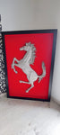 Original Ferrari factory Prancing horse framed