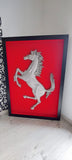 Original Ferrari factory Prancing horse framed