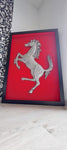 Original Ferrari factory Prancing horse framed