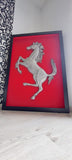 Original Ferrari factory Prancing horse framed