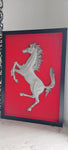 Original Ferrari factory Prancing horse framed