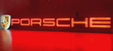 2000s Porsche official dealership LARGE illuminated sign with Porsche shield