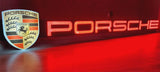 2000s Porsche official dealership LARGE illuminated sign with Porsche shield