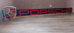 2000s Porsche official dealership LARGE illuminated sign with Porsche shield