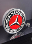 1990s Mercedes-Benz official dealer double side illuminated sign