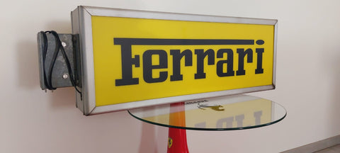 1980s Ferrari official dealer illuminated double side neon sign