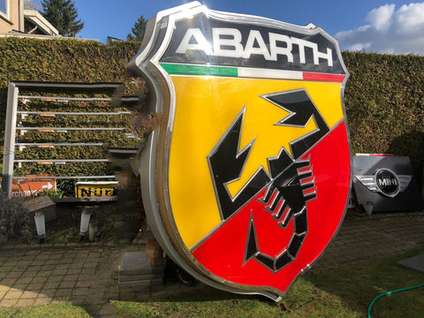 2000s Extremely rare and Huge Abarth official dealership sign