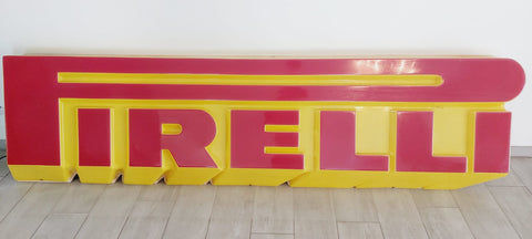 1980s Pirelli official dealer vintage illuminated Very Long sign