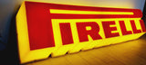 1980s Pirelli official dealer vintage illuminated Very Long sign