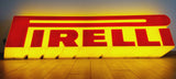 1980s Pirelli official dealer vintage illuminated Very Long sign