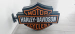 2000s Harley Davidson dealership illuminated double side sign