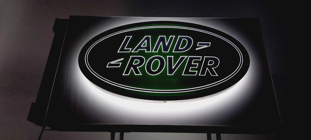 2000s Land Rover official dealership illuminated sign – The Sign Experience