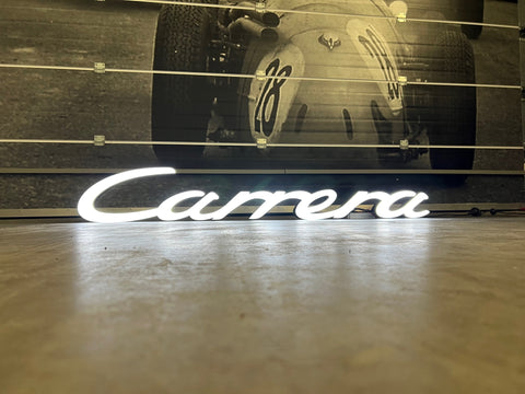 2000 Porsche Carrera official dealership illuminated sign