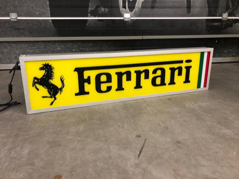 1982 Ferrari official dealer double side illuminated sign