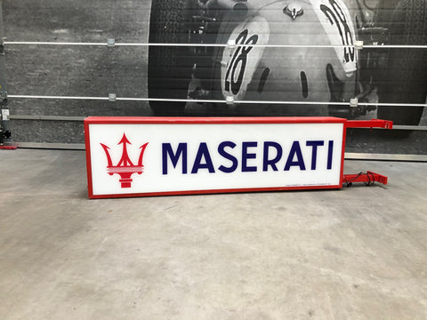 2003 Maserati official dealership illuminated double side sign