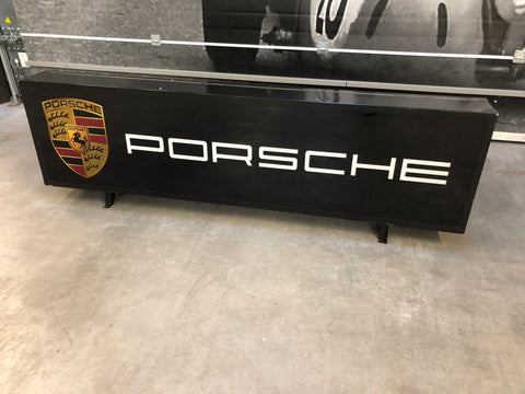 2000 Porsche Racing official dealership illuminated long double side sign