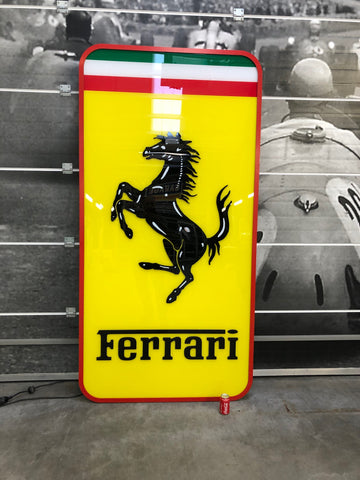 2015 Ferrari XXL official illuminated sign used during 3 Auto Shows