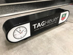 Tag Heuer official dealer illuminated sign with clock