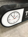 Tag Heuer official dealer illuminated sign with clock