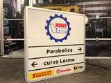 1985 Monza track official illuminated double side sign