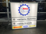 1985 Monza track official illuminated double side sign