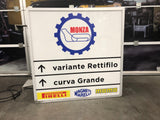 1985 Monza track official illuminated double side sign