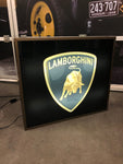 1994 Lamborghini official dealership double side illuminated sign