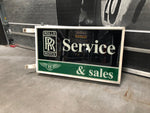 1979 Rolls Royce / Bentley dealership service illuminated double side sign