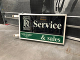 1979 Rolls Royce / Bentley dealership service illuminated double side sign