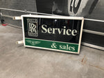 1979 Rolls Royce / Bentley dealership service illuminated double side sign